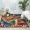 Homeroots 6 x 9 ft. Multi Color Leaves Indoor & Outdoor Area Rug 384945 - alternate 3